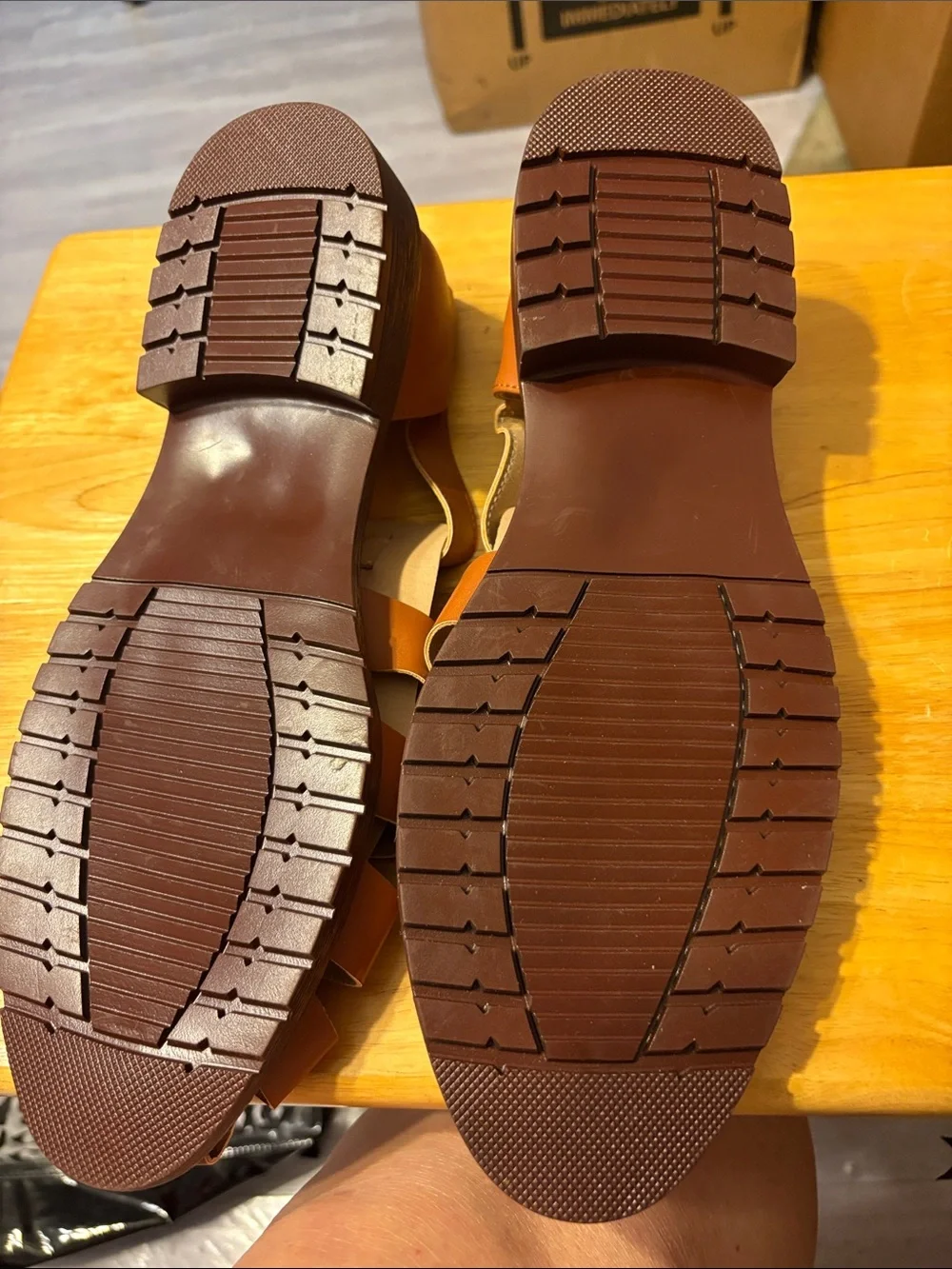 Mens Tan Leather Weave Fisherman Sandals